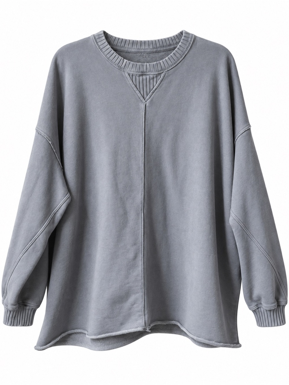 aerie Relaxed Crewneck Sweatshirt in Grey